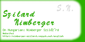 szilard nimberger business card